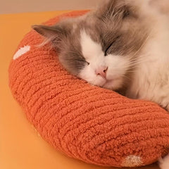 Plush Half Moon Cat Pillow For Sleeping Cushion