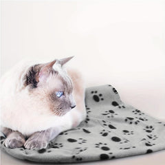 Cozy 6pcs Paw Graphic Pet Blanket Bed Cover for Dogs & Cats