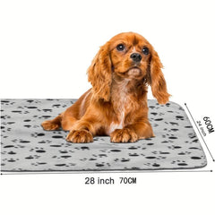 Cozy 6pcs Paw Graphic Pet Blanket Bed Cover for Dogs & Cats