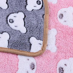 Heart Pattern Dog Blanket Soft Fleece Bed Mat for Indoor Cats and Dogs