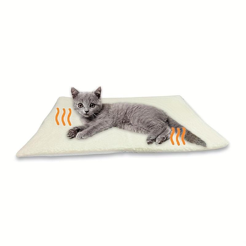 Self Warming Cat Bed Small Dog Mat Thermal Pet Pad with Removable Cover