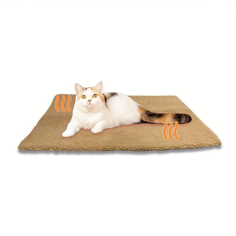 Self Warming Cat Bed Small Dog Mat Thermal Pet Pad with Removable Cover