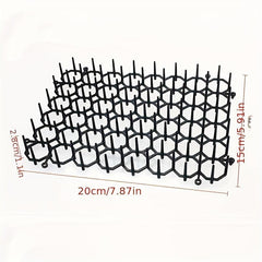 12pcs Plastic Cat Scat Pad Indoor Balcony Garden Cat Repellent Net