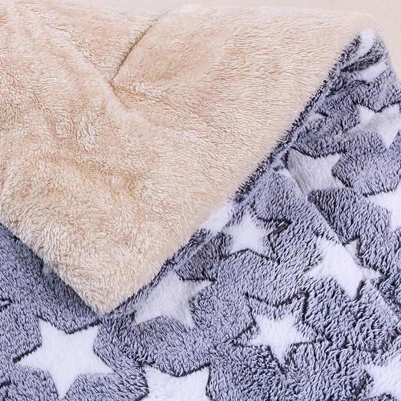 Grey Bear Pattern Double Layer Pet Cushion All Seasons Cat Mat