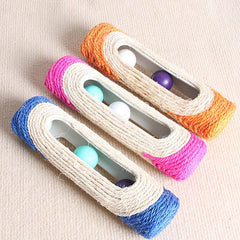 Interactive Sisal Cat Scratcher with Playful Balls for Feline Entertainment