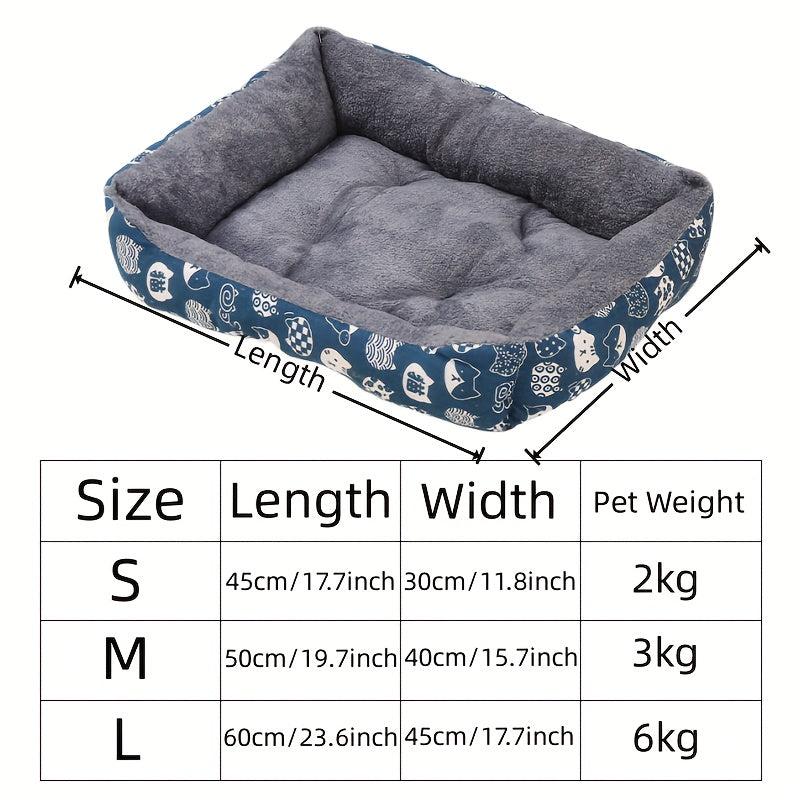 Cat Bed Square Pet Mat Winter Warm Cat Mat