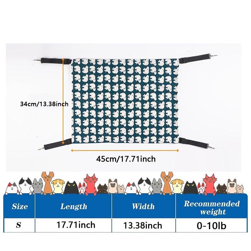 Graphic Pattern Reversible Cat Hammock Bed