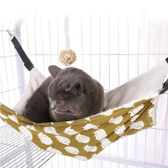 Graphic Pattern Reversible Cat Hammock Bed
