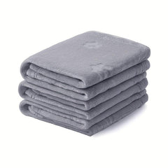 Soft Paw Print Dog Blanket: Calming Mat for Sleep, Thermal Flannel Throw