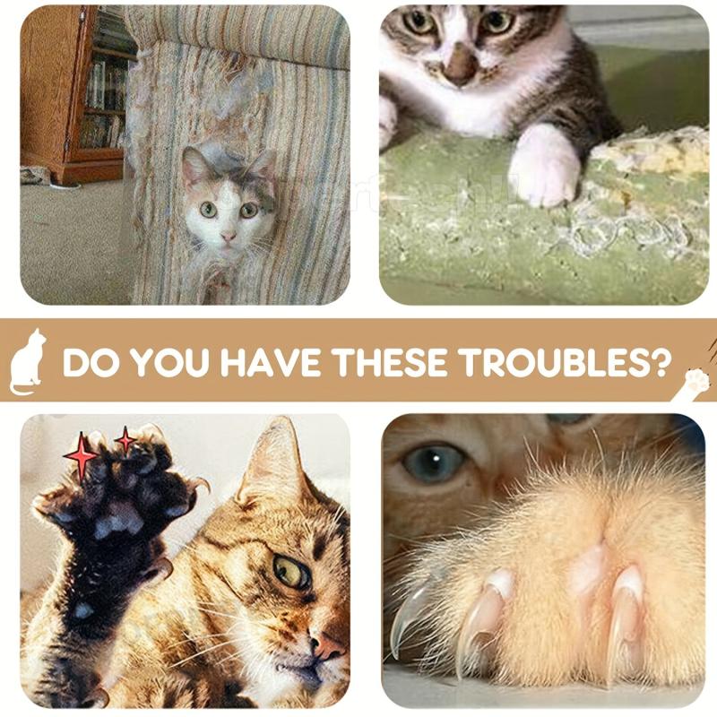 4pcs Cat Scratch Guard Mat Furniture Sofa Couch Protector Pads
