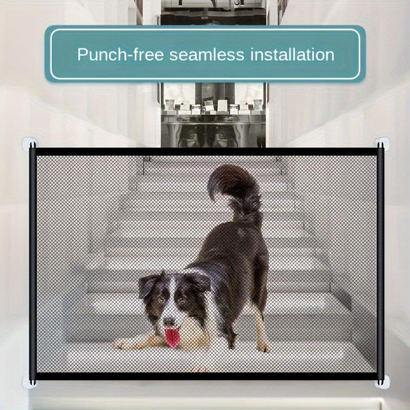 Pet Dog Gate Mesh Dog Fence Foldable Breathable Net Dog Fence