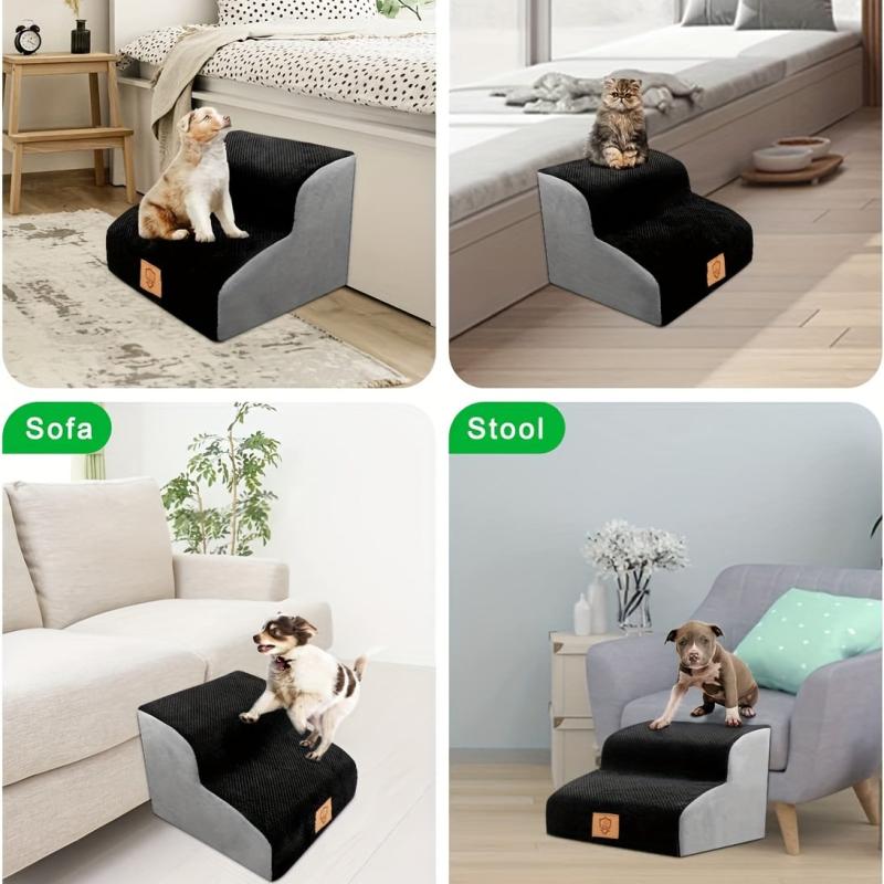 Foam Dog Stairs Non Slip Washable Cover Included