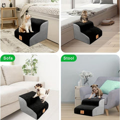 Foam Dog Stairs Non Slip Washable Cover Included