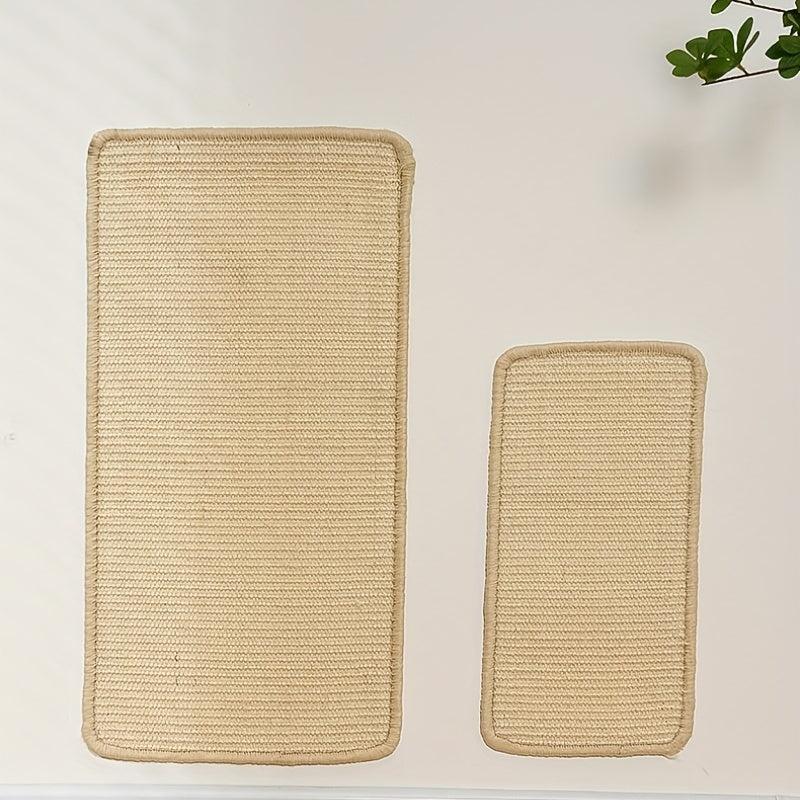 Sisal Cat Scratcher Mat with Magic Stickers - Durable Scratch Pad