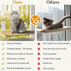 Foldable Cat Window Perch House with Strong Suction Cups