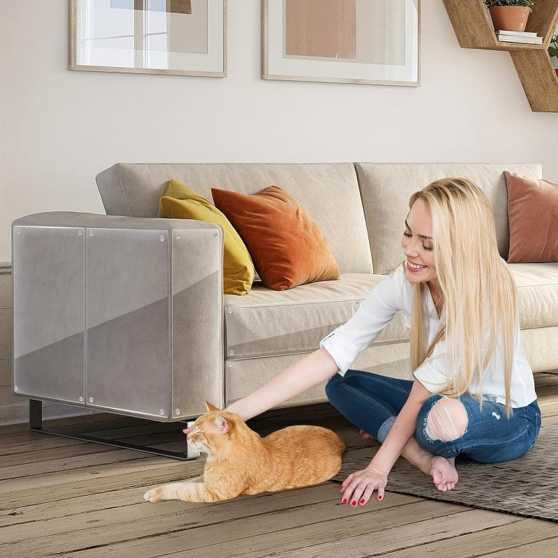 8pcs Cat Scratch Furniture Protector Set with 30 Pins