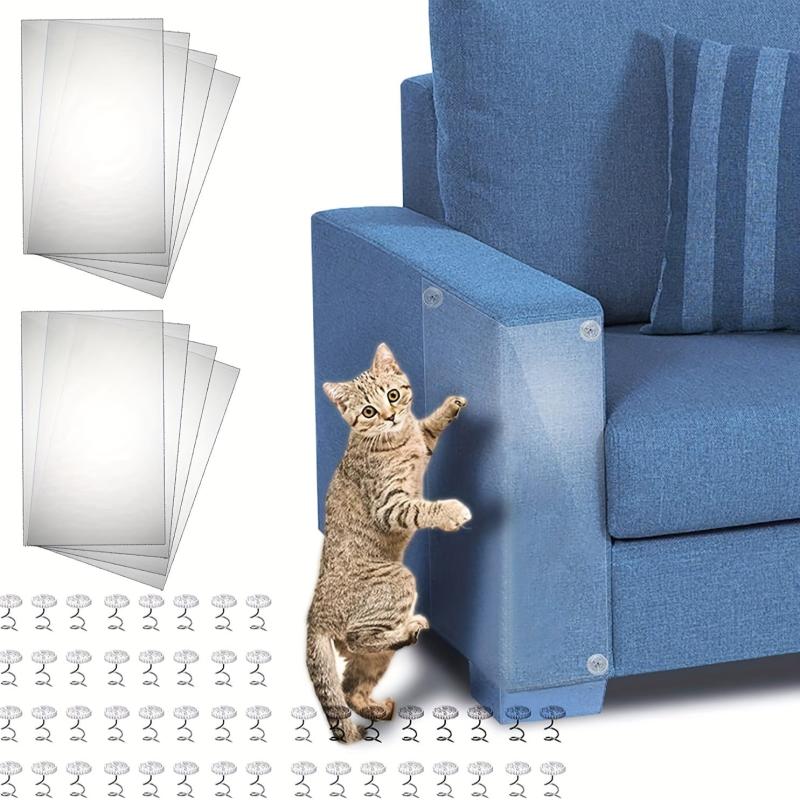 8pcs Cat Scratch Furniture Protector Set with 30 Pins