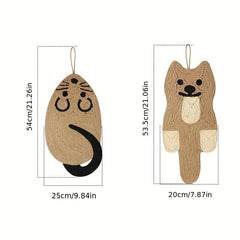 Sisal Cat Scratch Pad Hanging Rat Shaped Cat Scratcher Mat