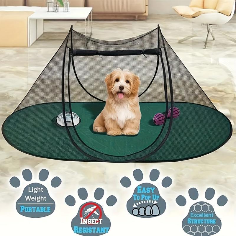 Portable Foldable Cat Tent Mesh Shelter for Outdoor Travel and Camping