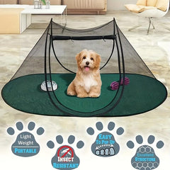 Portable Foldable Cat Tent Mesh Shelter for Outdoor Travel and Camping