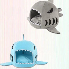 Shark-Shaped Pet Bed Cozy and Soft Cave for Cats and Dogs