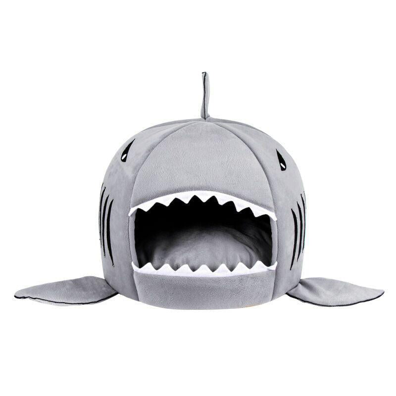 Shark-Shaped Pet Bed Cozy and Soft Cave for Cats and Dogs