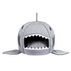 Shark-Shaped Pet Bed Cozy and Soft Cave for Cats and Dogs
