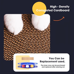 Interactive Cat Scratching Post Toy for Indoor Cats