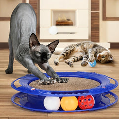 Interactive Cat Scratching Post Toy for Indoor Cats