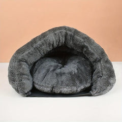 Soft Plush Cat Cave Nest With Removable Cushion Mat