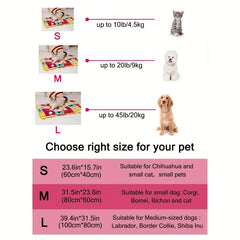 Pet Blanket with Printed Patterns Soft Warm Sleep Mat Fluffy Fleece Paw Print