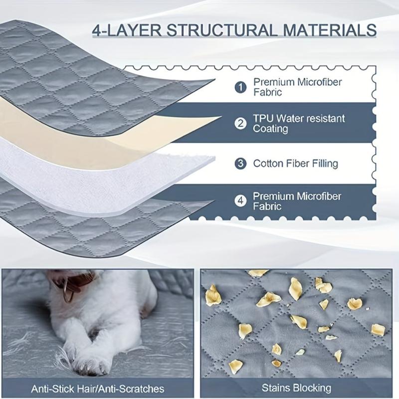Waterproof Dog Bed Cover Pet Blanket For Furniture Bed Couch Sofa Reversible