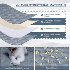 Waterproof Dog Bed Cover Pet Blanket For Furniture Bed Couch Sofa Reversible