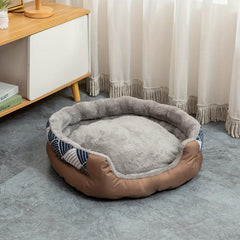 Wave Pattern Pet Nest Calming Bed for Dogs & Cats