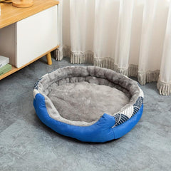 Wave Pattern Pet Nest Calming Bed for Dogs & Cats