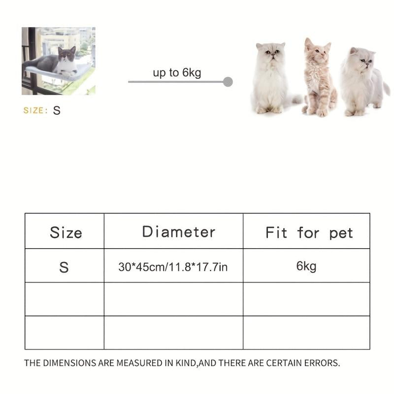 Foldable Cat Hammock Window Bed Suction Cup Hanging Perch
