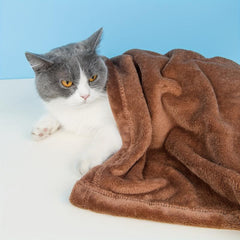 Pet Blanket Embossed Footprint Flannel Thickened Cat Blanket