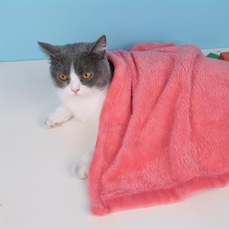 Pet Blanket Embossed Footprint Flannel Thickened Cat Blanket