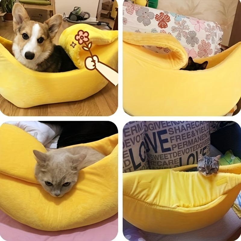 Banana Nest Warm Pet Bed Durable Portable Cat Bed