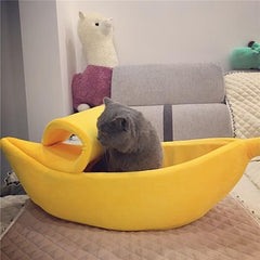 Banana Nest Warm Pet Bed Durable Portable Cat Bed