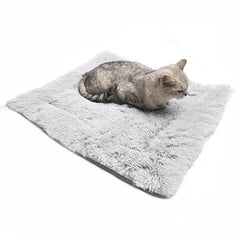 Foldable Plush Cat Nest 2 In 1 Convertible Soft Cat Sleeping Blanket Mat