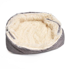 Foldable Plush Cat Nest 2 In 1 Convertible Soft Cat Sleeping Blanket Mat