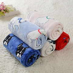 Cartoon Dog Pattern Pet Blanket Breathable Mat for Cats and Dogs
