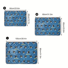 Cartoon Dog Pattern Pet Blanket Breathable Mat for Cats and Dogs
