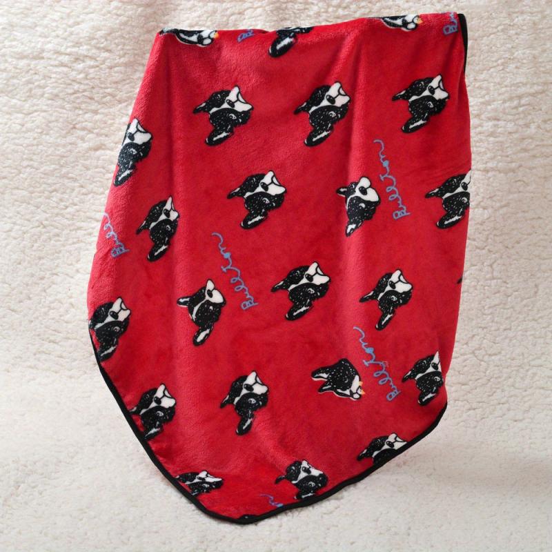 Cartoon Dog Pattern Pet Blanket Breathable Mat for Cats and Dogs