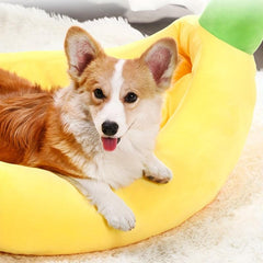 Cozy Banana Pet Bed for Small & Medium Dogs & Cats