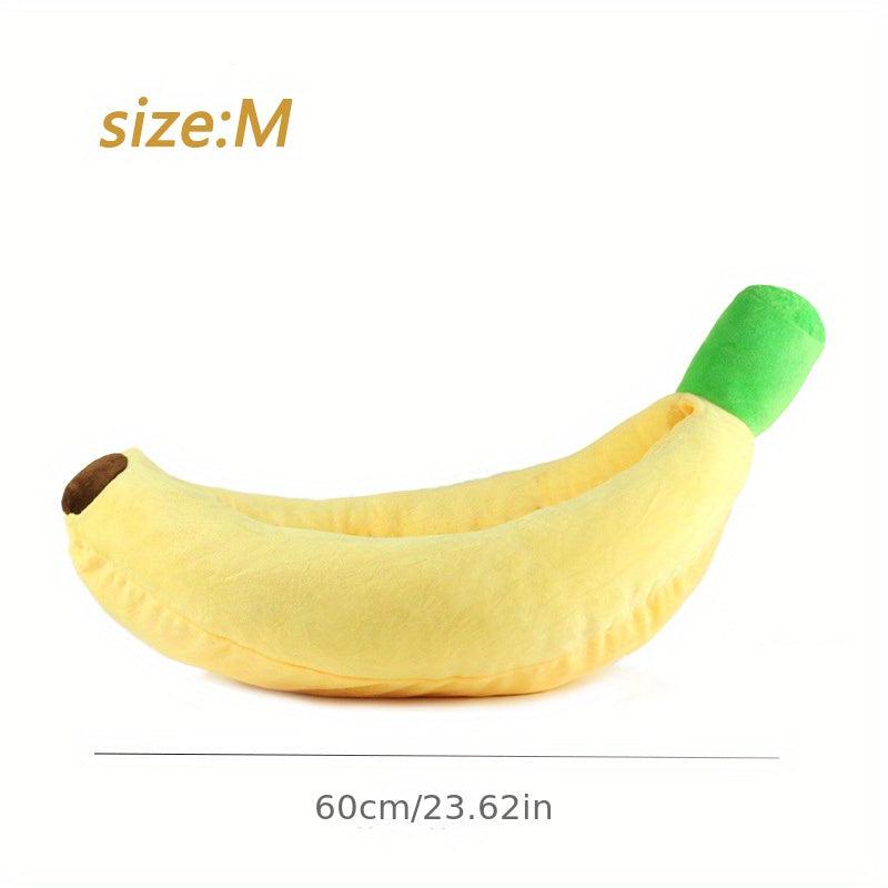 Cozy Banana Pet Bed for Small & Medium Dogs & Cats