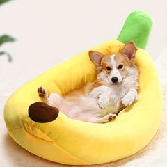Cozy Banana Pet Bed for Small & Medium Dogs & Cats