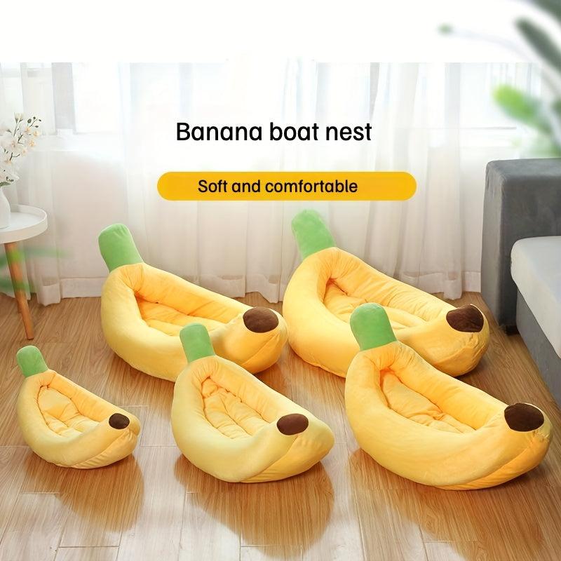 Cozy Banana Pet Bed for Small & Medium Dogs & Cats