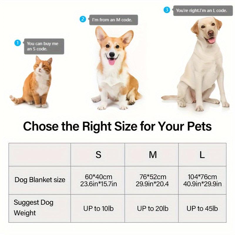 Soft Pet Mat Winter Warm Dog Blanket Paw Print Blanket